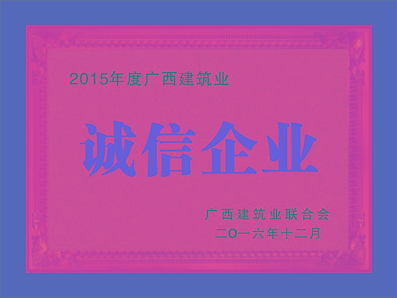 2015年度廣西建筑業—----誠信企業